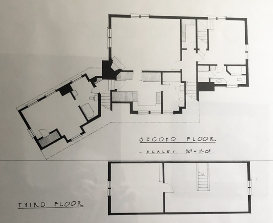 Floor plans by previous owner of house