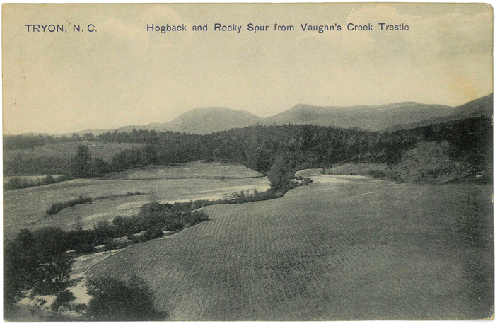 Post card of Hogback mountain before lake.