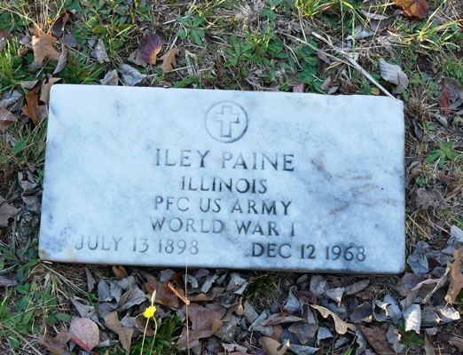 Iley Paine, with other men from Tryon, was one of the famous World War I “Buffalo soldiers” who trained as a machine-gunner, and fought courageously in France. He became a hotel waiter, later butler for the Andrew Law family, and member of the Black Masons whose former lodge is adjacent to this cemetery.