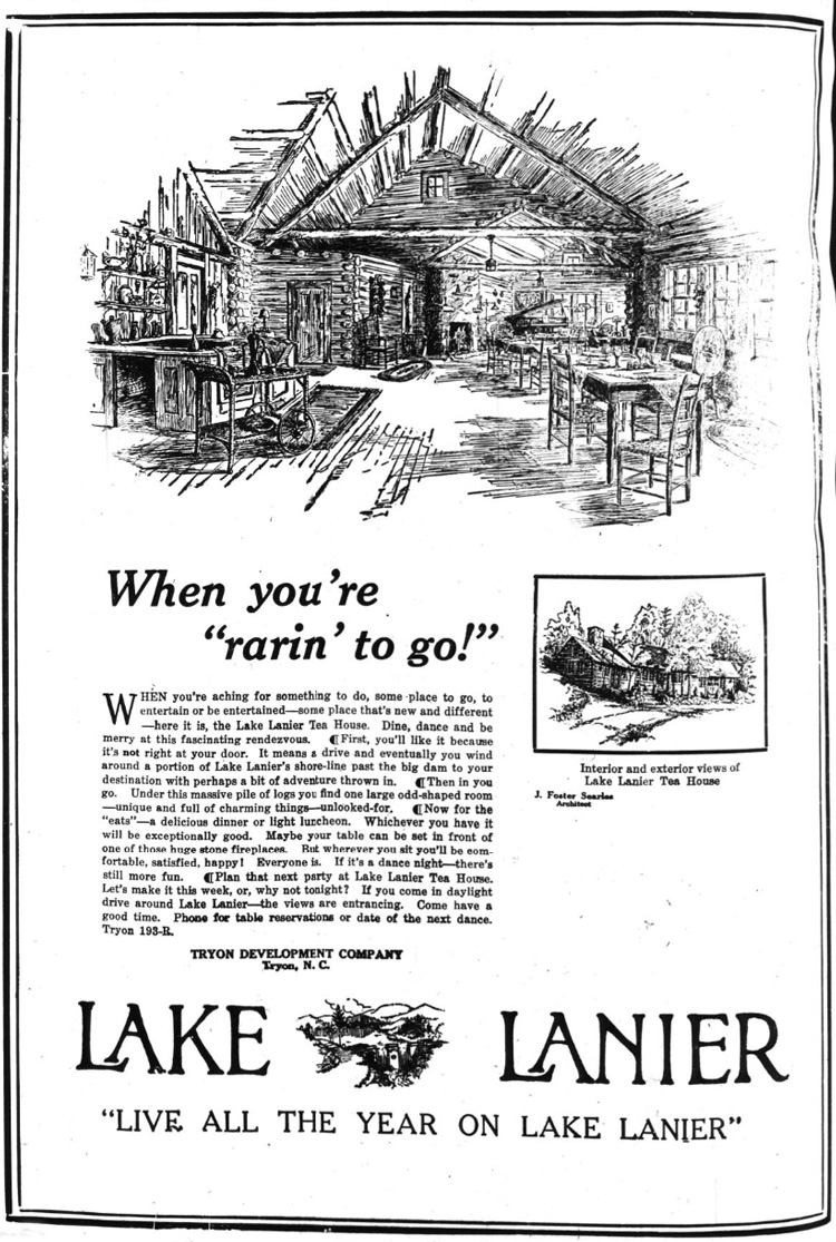 Lake Lanier Tea House Ad.