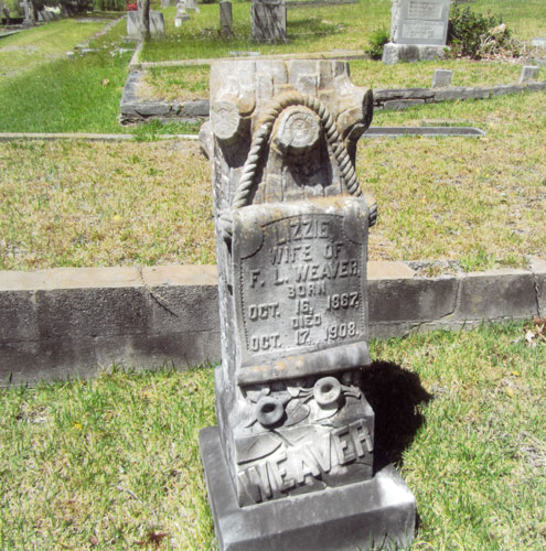 Lizzie Weaver grave monument