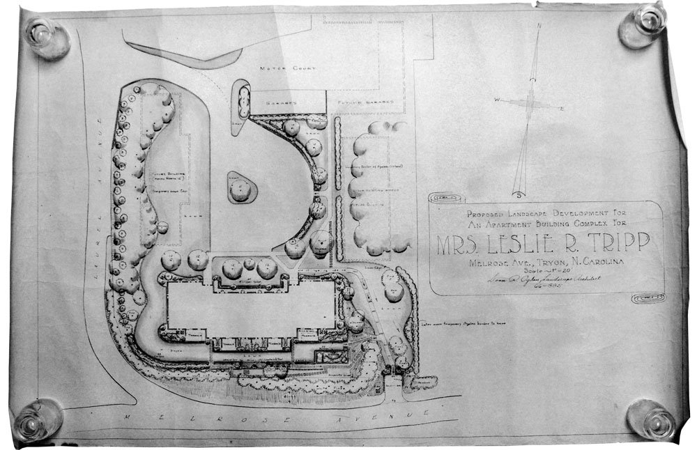 Plans for McRae Manor and landscape