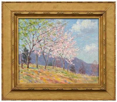 Spring Landscape painted by R. E. Bates