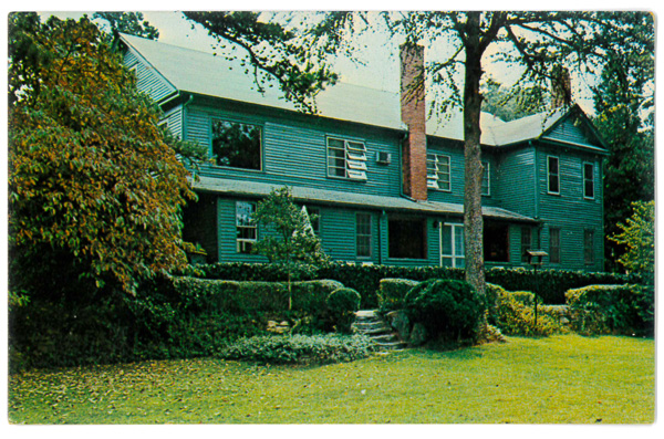 Painted post card of The Hulls at Pine Crest Inn