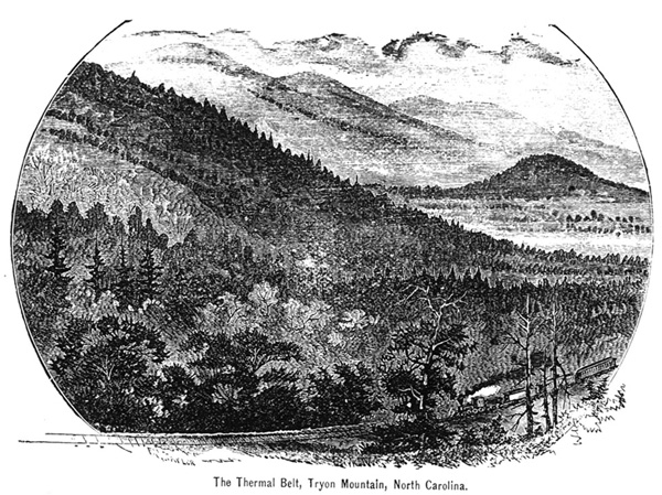 Frank H. Taylor engraving of Tryon mountain