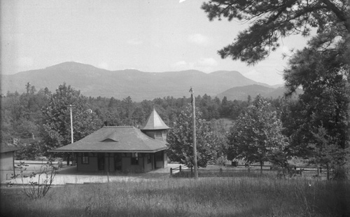Photo of Tryon's third train depot - part of R. H. Scadin Collection #rhs0345, D. H. Ramsey Library Special Collections, University of North Carolina at Asheville